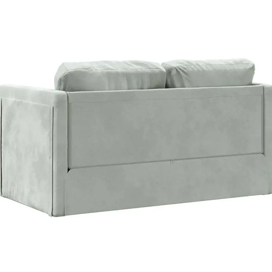 vidaXL Slaapbank 2-zits inklapbaar met kussens - Wijnrood kunstleer - 112 cm