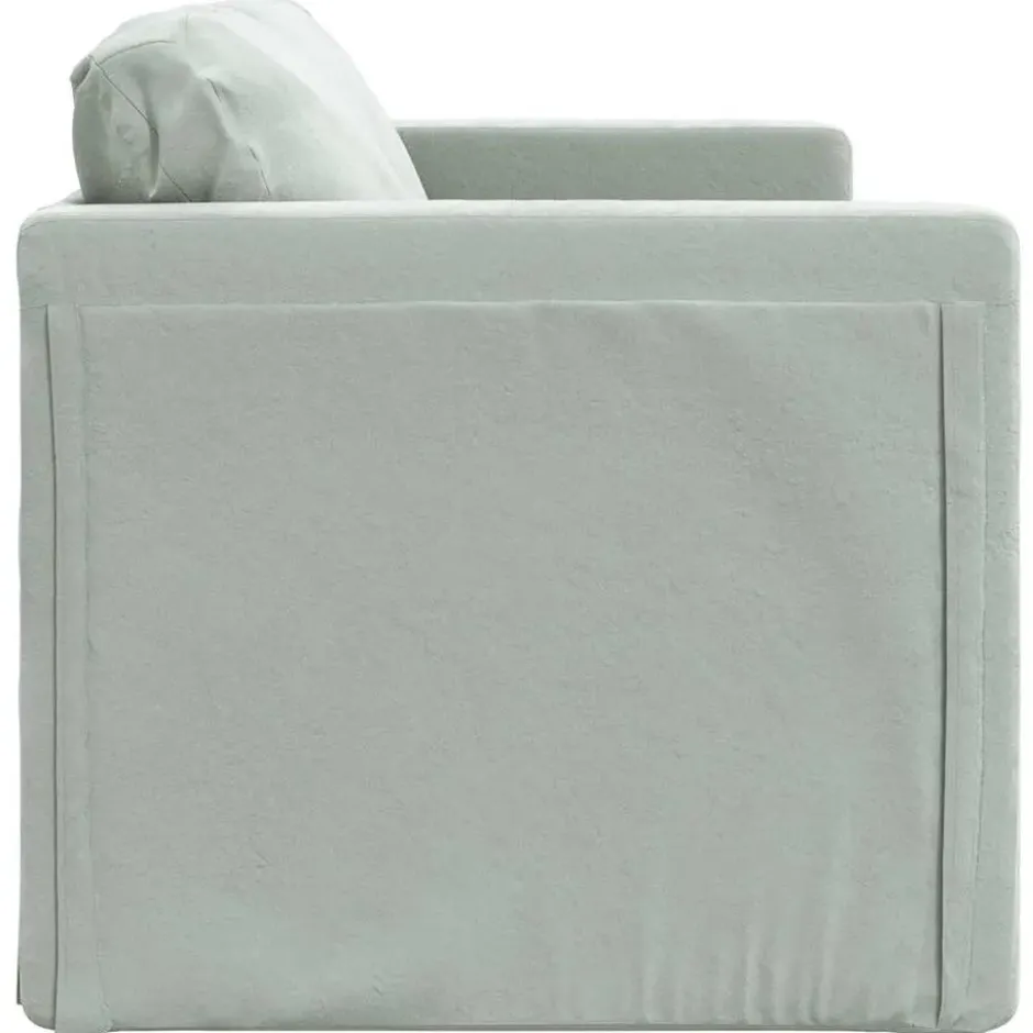 vidaXL Slaapbank 2-zits inklapbaar met kussens - Wijnrood kunstleer - 112 cm
