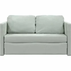 vidaXL Slaapbank 2-zits inklapbaar met kussens - Wijnrood kunstleer - 112 cm