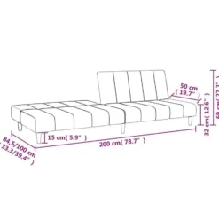 vidaXL Slaapbank 2-zits Klik-klak mechanisme - Roze fluweel - 200 cm