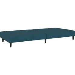 vidaXL Slaapbank 2-zits Klik-klak mechanisme - Blauw fluweel - 200 cm