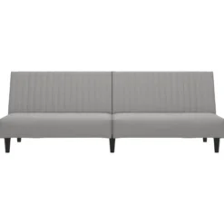 vidaXL Slaapbank 2-zits met verstelbare helling - Lichtgrijs fluweel - 200 cm