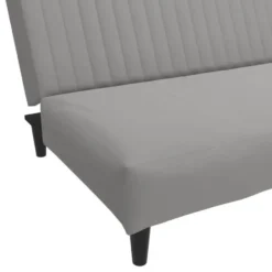 vidaXL Slaapbank 2-zits met verstelbare helling - Lichtgrijs fluweel - 200 cm