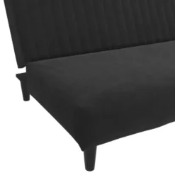vidaXL Slaapbank 2-zits met verstelbare helling - Zwart fluweel - 200 cm