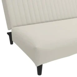 vidaXL Slaapbank 2-zits met verstelbare helling - Crème fluweel - 200 cm