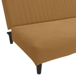 vidaXL Slaapbank 2-zits met verstelbare helling - Bruin fluweel - 200 cm