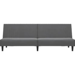 vidaXL Slaapbank 2-zits met verstelbare helling - Donkergrijs fluweel - 200 cm