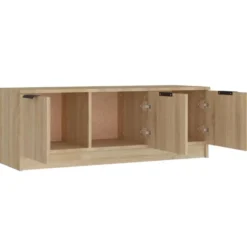 vidaXL - Sonoma eiken TV-meubel met 3 deuren - Bewerkt hout - 102x35x36,5 cm