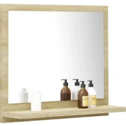 vidaXL - Spiegel - Bruin - Bewerkt hout - 40 x 10.5 x 37 cm