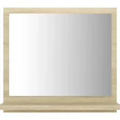 vidaXL - Spiegel - Bruin - Bewerkt hout - 40 x 10.5 x 37 cm