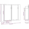 vidaXL - Spiegelkast LED 60x12x45 cm bewerkt hout bruin eikenkleur