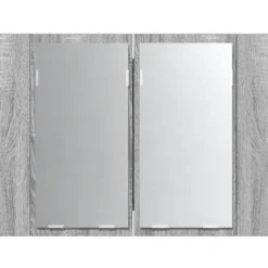 vidaXL - Spiegelkast LED 60x12x45 cm bewerkt hout grijs sonoma eiken