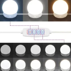 vidaXL - Spiegelkast met LED-verlichting 70x16,5x60 cm bruin eikenkleur