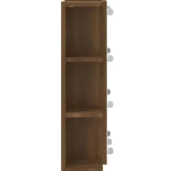 vidaXL - Spiegelkast met LED-verlichting 70x16,5x60 cm bruin eikenkleur