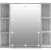 vidaXL - Spiegelkast met LED-verlichting 70x16,5x60 cm grijs sonoma