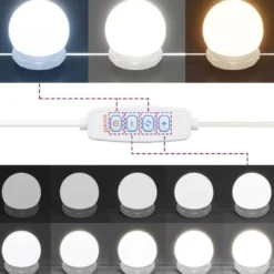 vidaXL - Spiegelkast met LED-verlichting 70x16,5x60 cm grijs sonoma