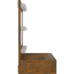 vidaXL - Spiegelkast met LED-verlichting 60x31,5x62 cm gerookt eiken