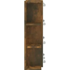 vidaXL - Spiegelkast met LED-verlichting 70x16,5x60 cm gerookt eiken