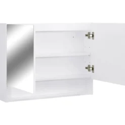 vidaXL - Spiegelkast - Wit - MDF