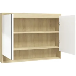 vidaXL - Spiegelkast - Wit - MDF