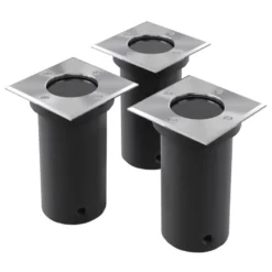vidaXL - Spotlight - Zwart - Roestvrij staal - 3 stuks