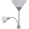 vidaXL - Staande Lamp - Grijs - Staal