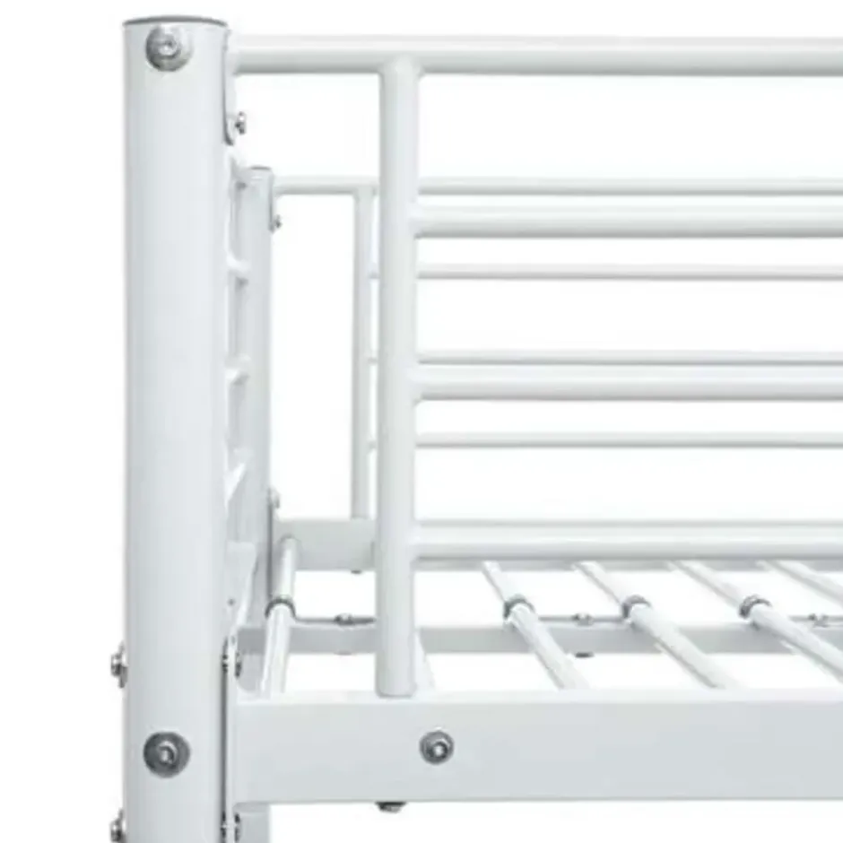 vidaXL - Stapelbed - Wit - metaal - 90x200 cm