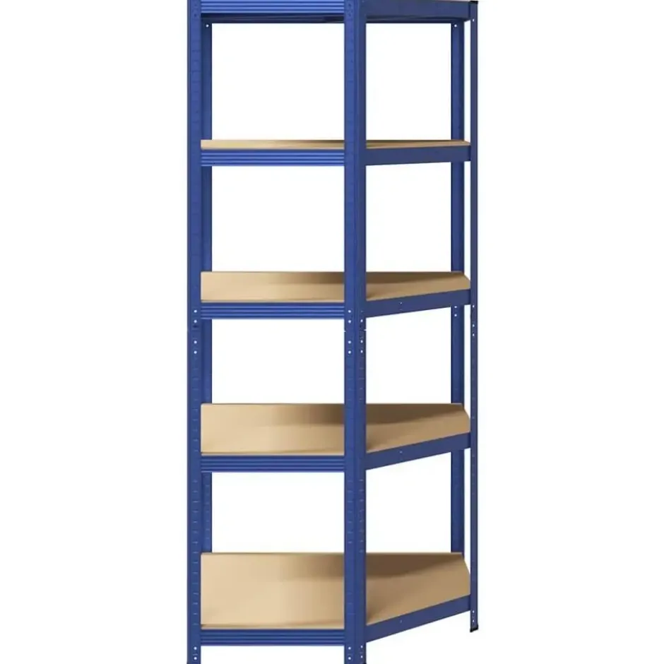 vidaXL - Stellingkast - Blauw - Staal