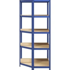vidaXL - Stellingkast - Blauw - Staal