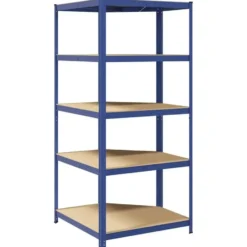 vidaXL - Stellingkast - Blauw - Staal