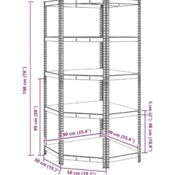vidaXL - Stellingkast - Blauw - Staal