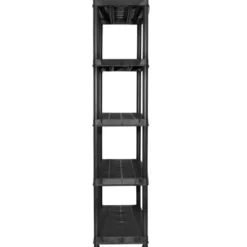 vidaXL - Stellingkast - Zwart - Kunststof
