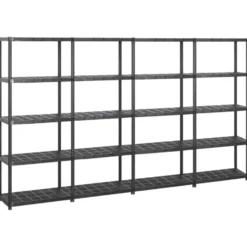 vidaXL - Stellingkast - Zwart - Kunststof
