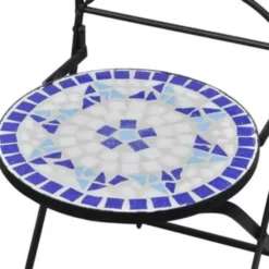 vidaXL - Stoel - Blauw - Keramiek