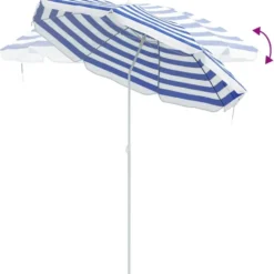 vidaXL - Strandparasol - Blauw - Polyester