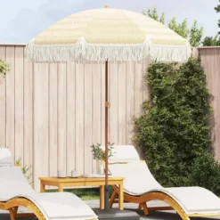 vidaXL - Strandparasol - Geel - Polyester