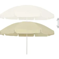 vidaXL - Strandparasol - Geel - Polyester