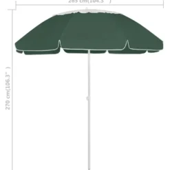 vidaXL - Strandparasol - Groen - Polyester