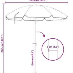vidaXL - Strandparasol - Meerkleurig - Polyester