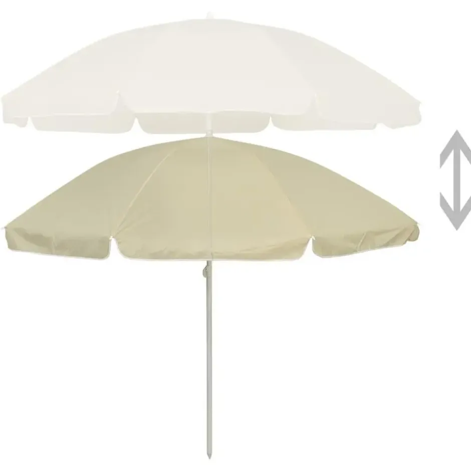 vidaXL - Strandparasol - Wit - Polyester