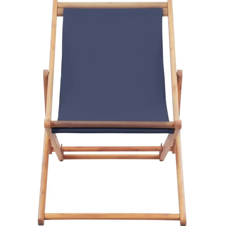 vidaXL - Strandstoel - Blauw - Stof