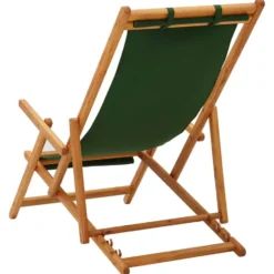 vidaXL - Strandstoel - Groen - Stof