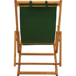 vidaXL - Strandstoel - Groen - Stof