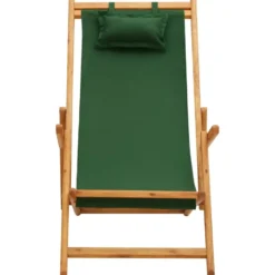 vidaXL - Strandstoel - Groen - Stof