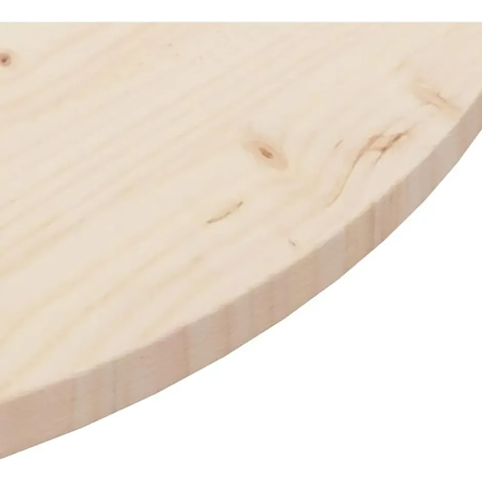 vidaXL - Tafelblad - Bruin - Grenenhout - Ø 90 x 2.5 cm