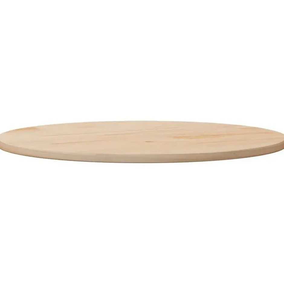 vidaXL - Tafelblad - Bruin - Grenenhout - Ø 90 x 2.5 cm