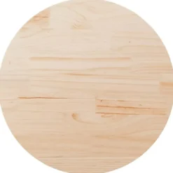 vidaXL - Tafelblad - Bruin - Grenenhout - Ø 90 x 2.5 cm