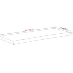 vidaXL - Tafelblad - Bruin - Hout - 110 x 40 x 3.8 cm