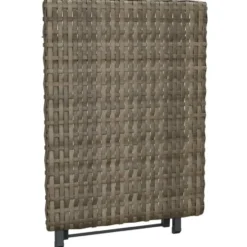vidaXL - Tafel inklapbaar - Grijs - Poly rattan - 45x35x32 cm