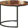 vidaXL - Tafeltje - Bruin - Gerecycled hout - Ø 40 x 34 cm - 3 stuks